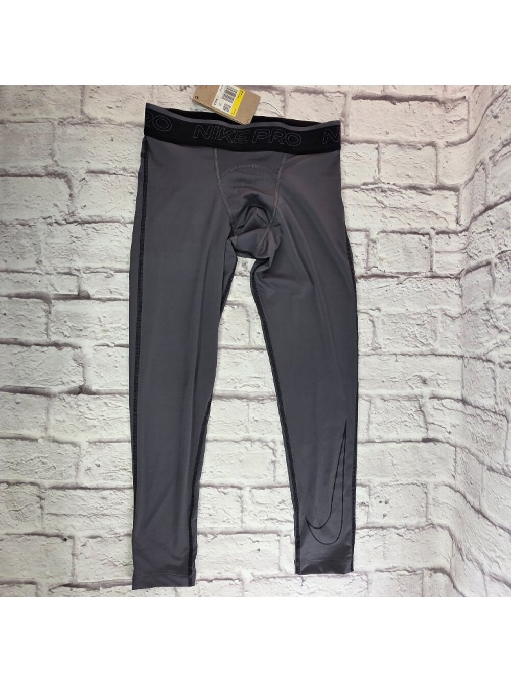 Nike Pro Mens Training Tights Leggings Gray Size S With Tag